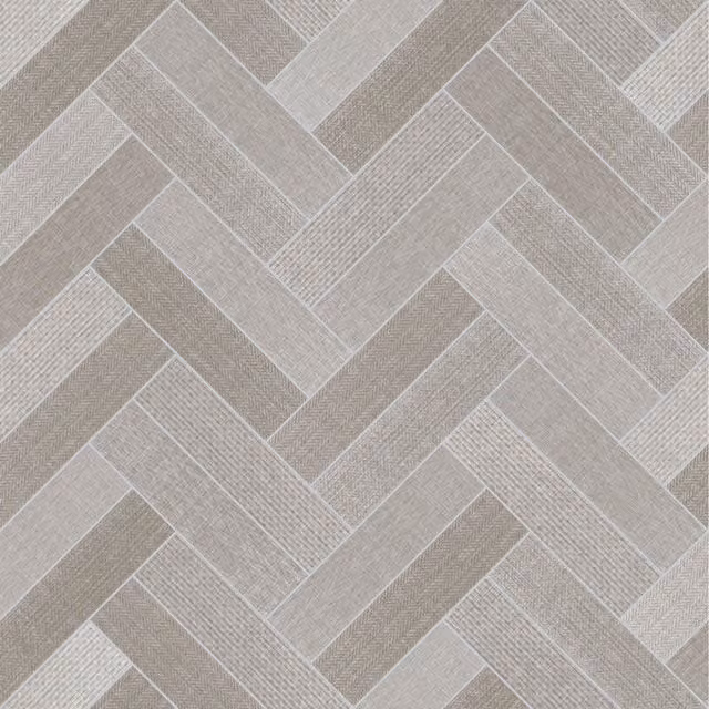 Lotus Beige Tile Effect Felt Backed Vinyl Flooring Sheet, 3.8mm Thickness, W: 300 cm x L: 400 cm