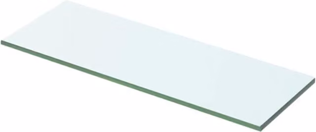 Berkfield Home Clear Glass Wall Mounted Shelf Panel W: 50 cm, D: 12 cm, H: 12 cm