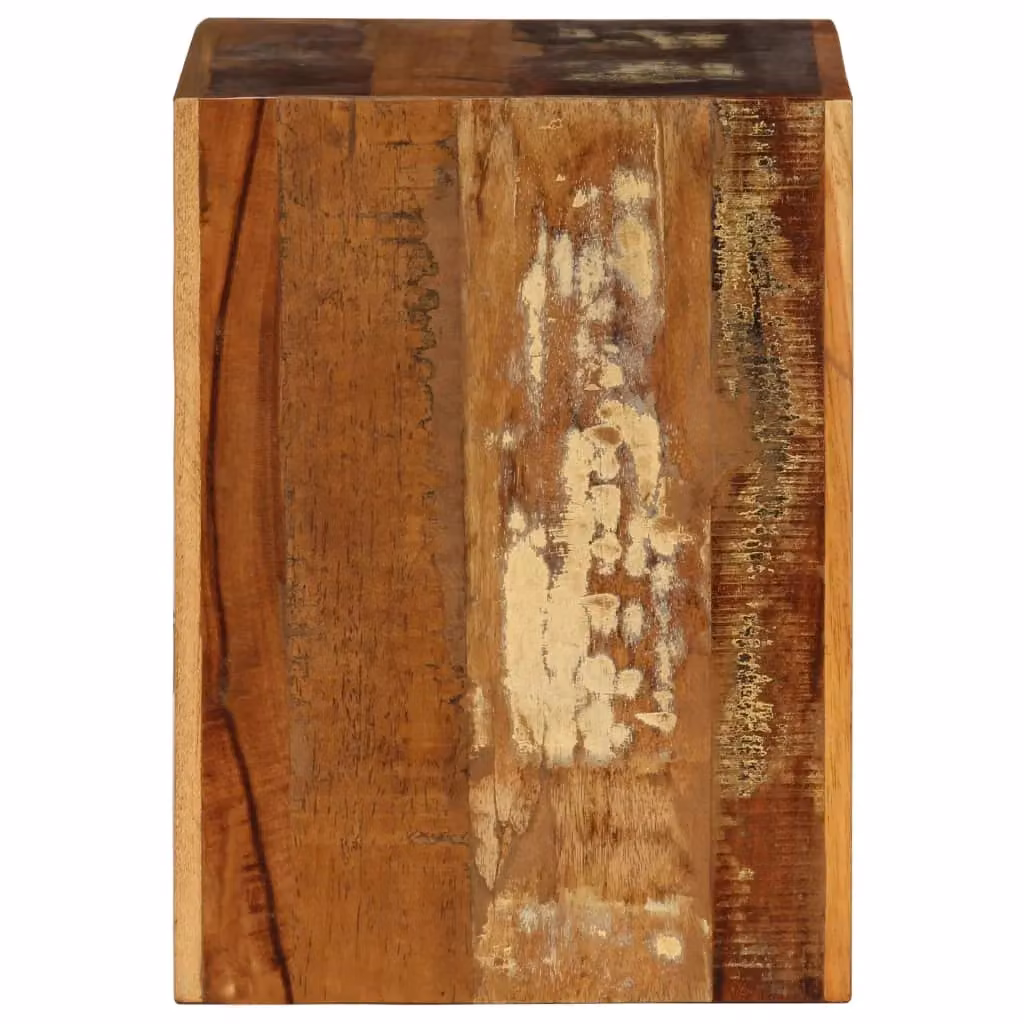 Berkfield Home Stool in Brown Solid Reclaimed Wood W/D/H: 40 x 30 x 40 cm – 2