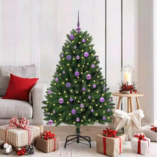 Berkfield Home Artificial Green Christmas Tree with Stand, Height: 150 cm
