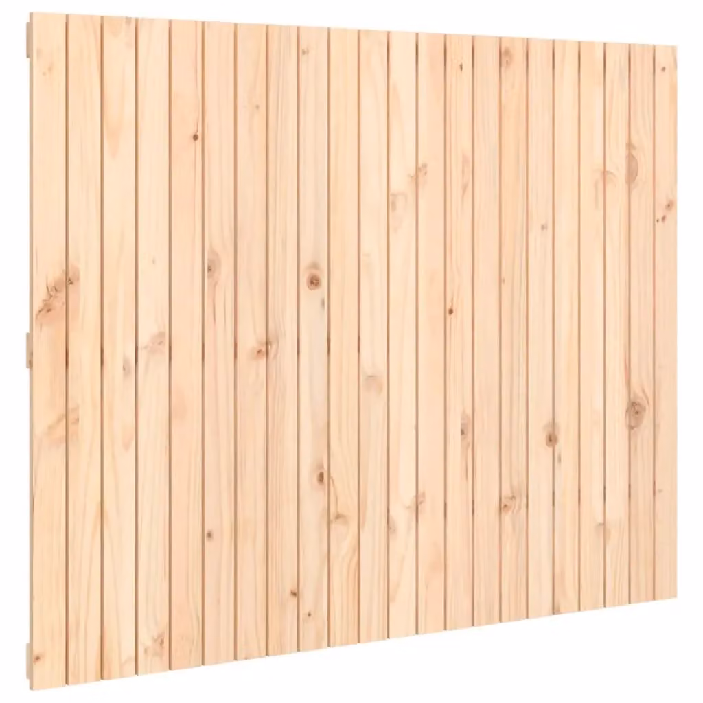 Berkfield Home Rustic Solid Wood Pine Wall Headboard in Brown, W: 140 cm, D: 3 cm, H: 110 cm