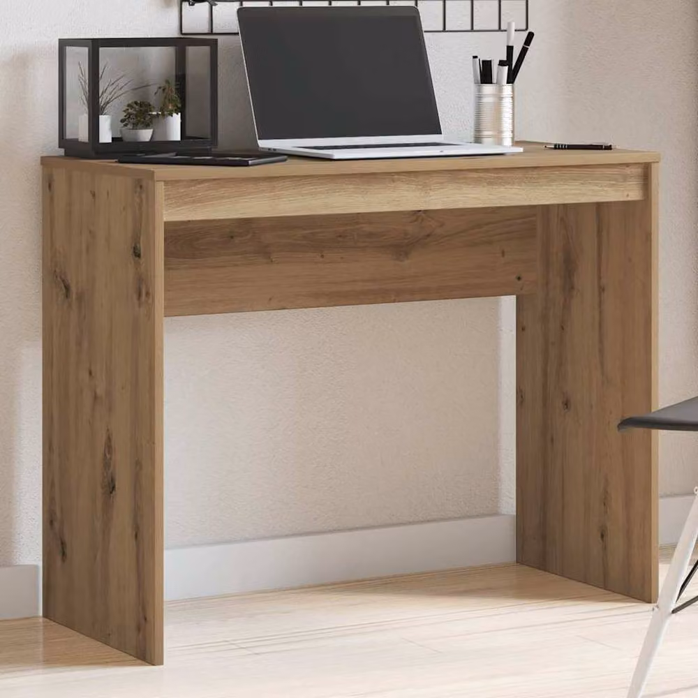 Berkfield Home Artisan Oak Computer Desk in Brown, W/D/H: 90 x 40 x 72 cm – 2