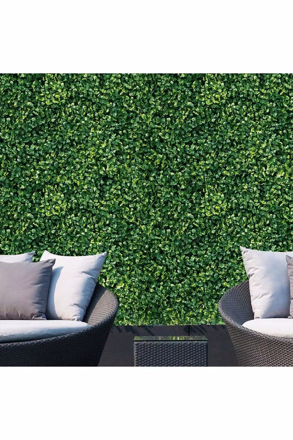 H&O Direct 6-Piece Set of Green Decorative Artificial Boxwood Wall Panels for Indoor and Outdoor Use – 2