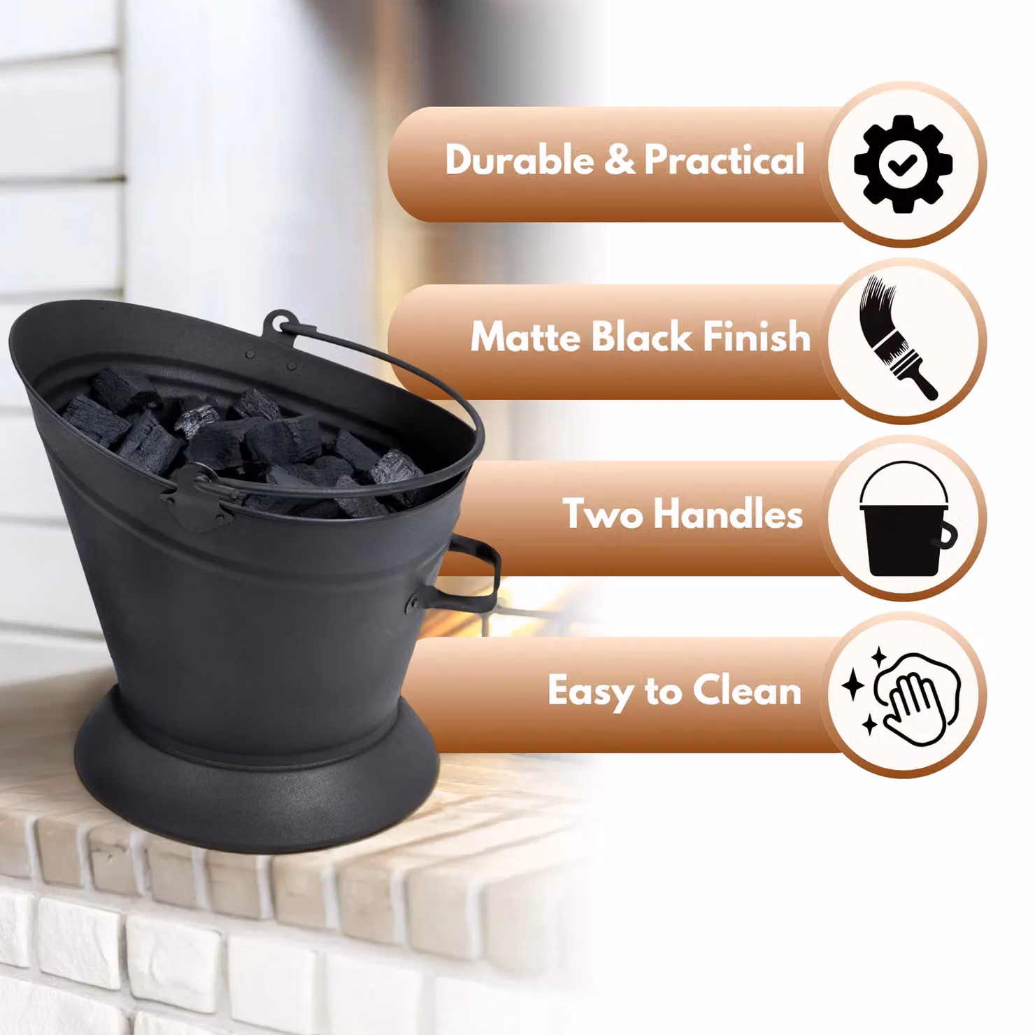 Marco Paul Black Coal Bucket Fireside Accessory – 3