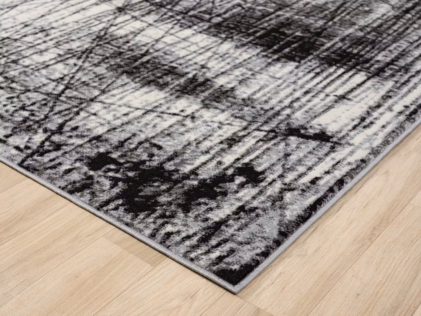 Desire Rugs Obsidian Modern Abstract Low Pile Area Rug in Grey, W: 120 cm, L: 170 cm – 4