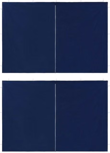 Berkfield Home Party Tent Sidewalls with Zipper, 2 Pieces, Blue PE Plastic