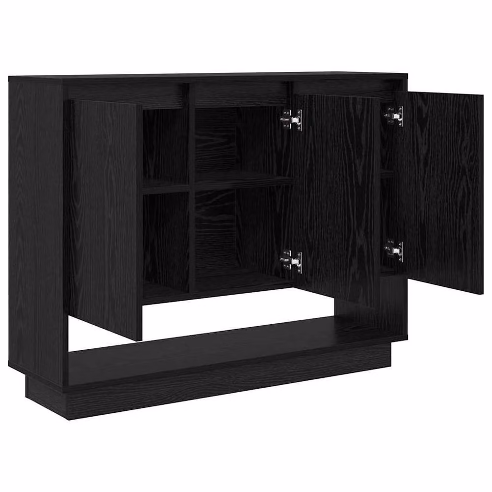 Berkfield Home Black Oak Sideboard with Shelf and Door, W/D/H: 97 x 29 x 75 cm – 4