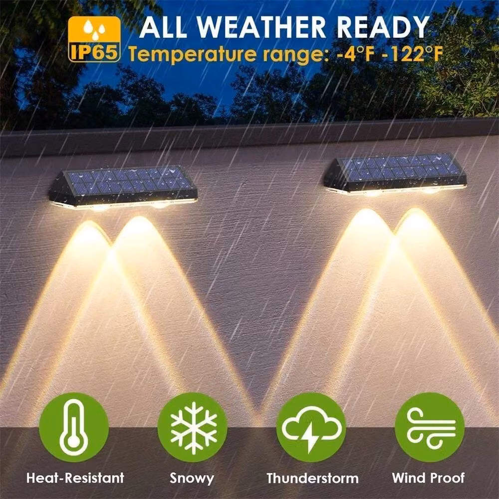 SPETLEK 10-Pack Solar Powered LED Garden Wall and Fence Lights in Black – 3