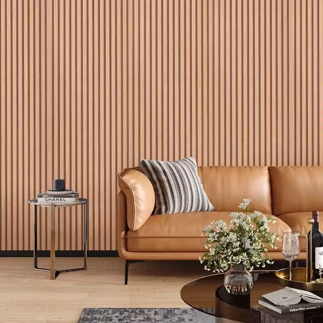 Kidkid Orange Wood Look Textured Self Adhesive PVC Wallpaper