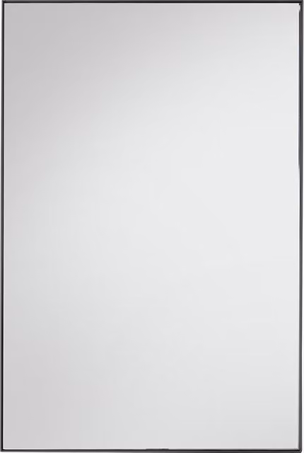 Perch & Parrow Good Lookin' Rectangular Wall Mirror in Black Metal and Glass