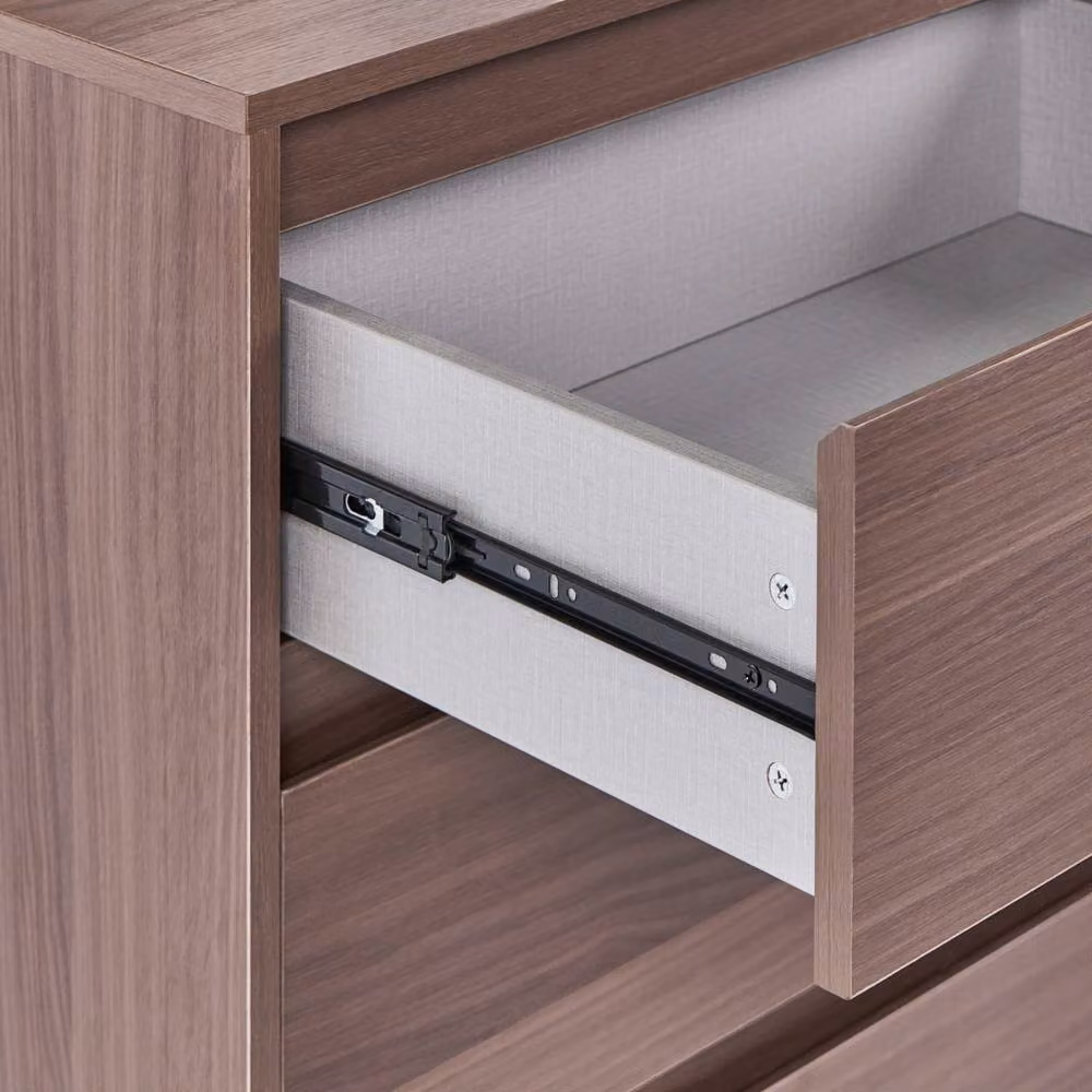 Wyld and Coco 4-Drawer Chest in Dark Brown with Black Metal Legs, W/D/H: 60 x 40 x 104 cm – 3