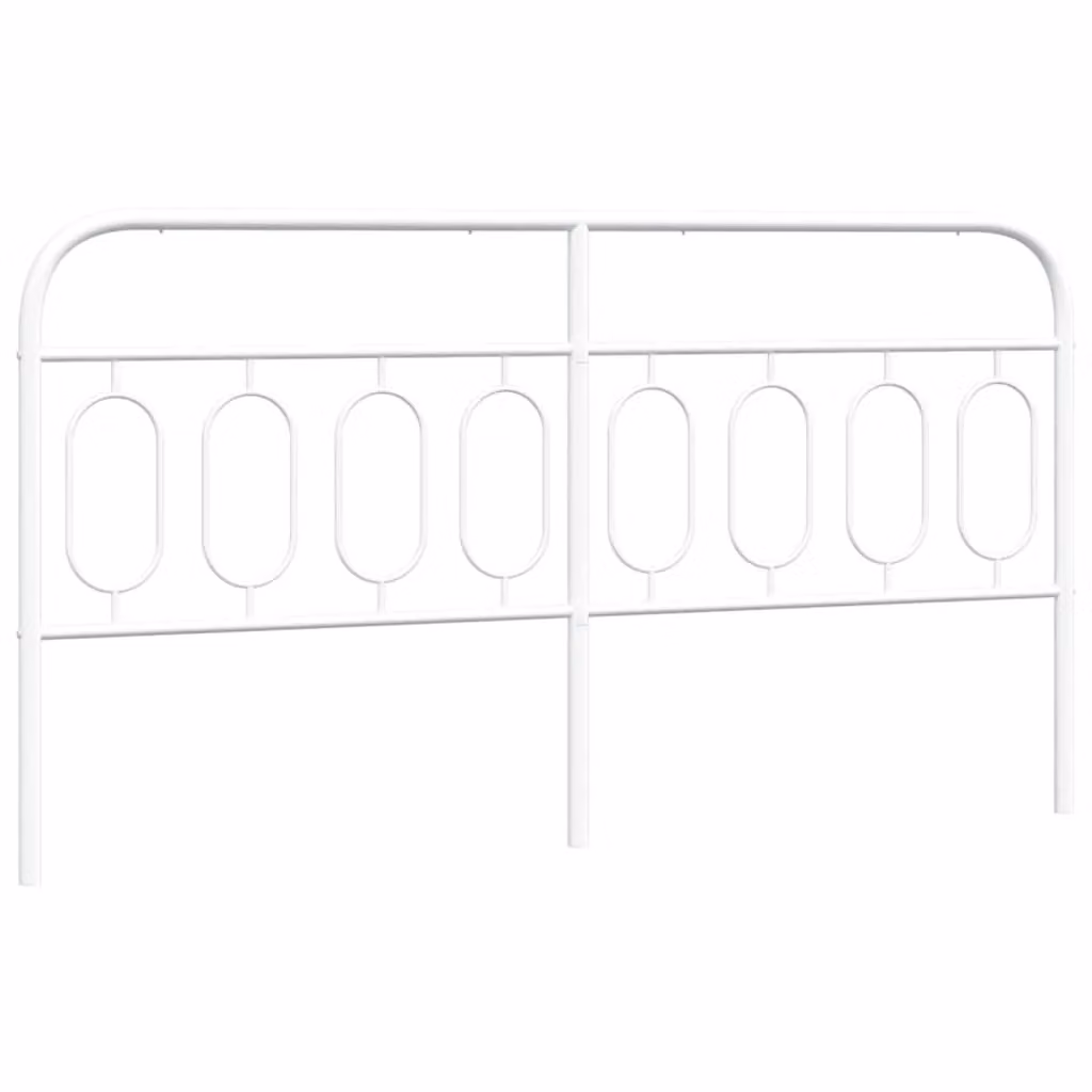 Berkfield Home Classic Metal Headboard in White, Width: 160 cm – 2