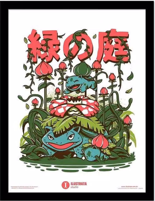 Ilustrata Secret Garden Multicolour Floral and Botanical Framed Paper Poster