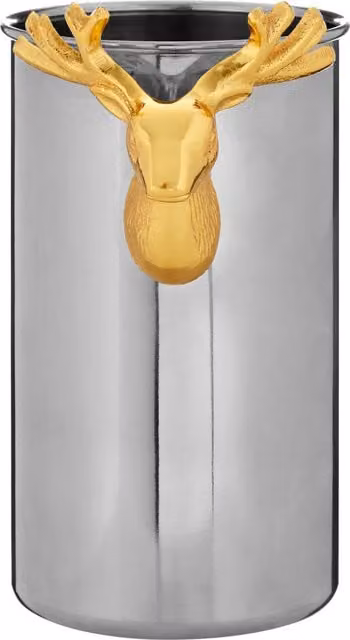 Orsina Atholl Wine Cooler in Silver and Gold Stainless Steel