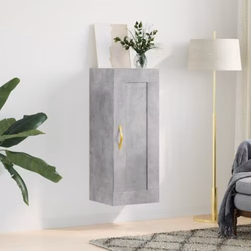 vidaXL Wall Mounted Cabinet in Grey, W/D/H: 34.5 x 34 x 90 cm – 2
