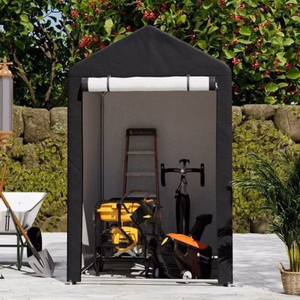 NESTLUNE Black Garden Equipment Shelter Cover for Tents, Bikes and Firewood, W/D: 100 x 100 cm – 5