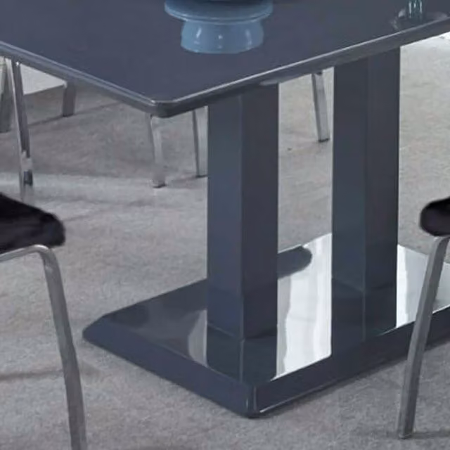 Modernique Rocco Glossy MDF Rectangular Dining Table in Grey