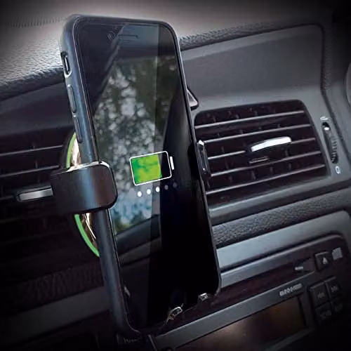 InGenious Wireless Qi Enabled Universal Car Phone Charger for Air Vents, Black – 2