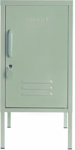 Mustard Made The Shorty Freestanding Metal Storage Cabinet in Green, W/D/H: 46 x 35 x 72 cm