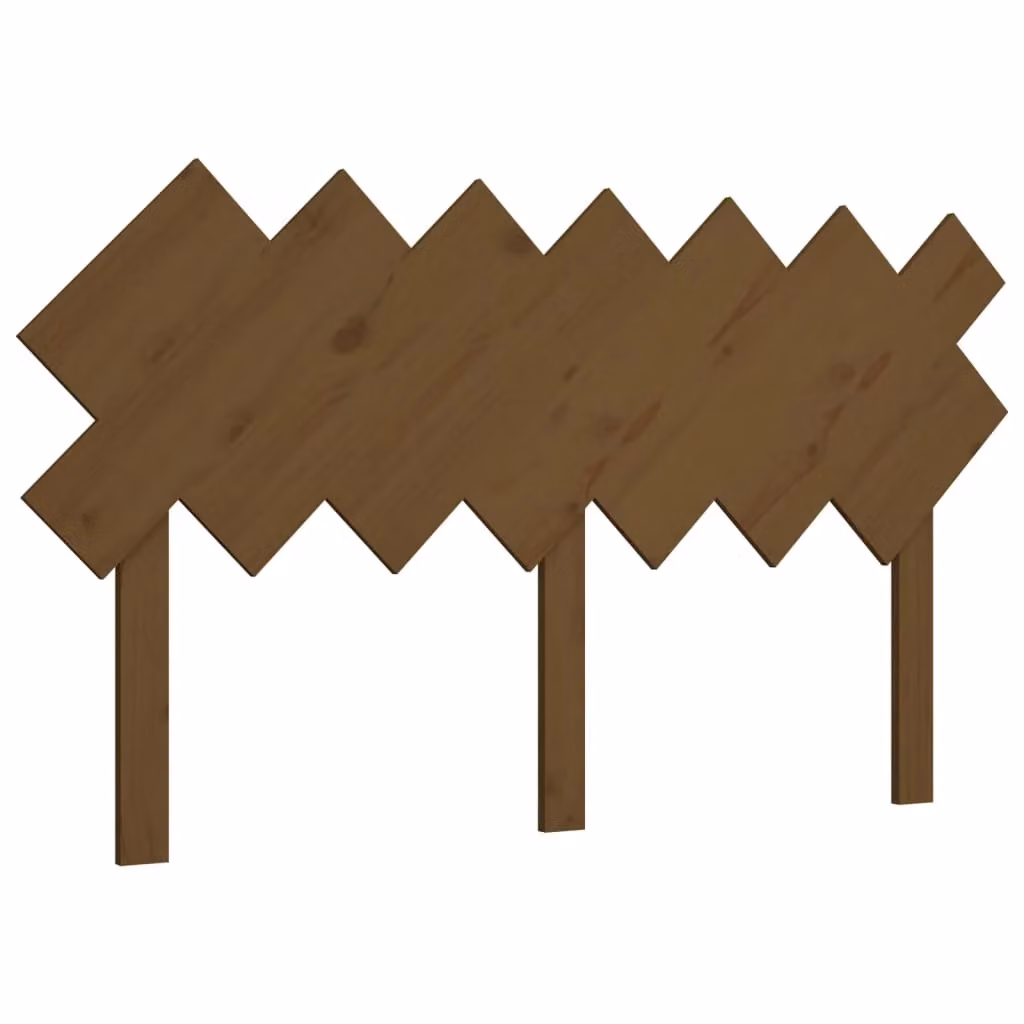 Berkfield Home Rustic Solid Wood Pine Bed Headboard in Honey Brown, W: 141 cm, D: 3 cm, H: 80.5 cm – 2