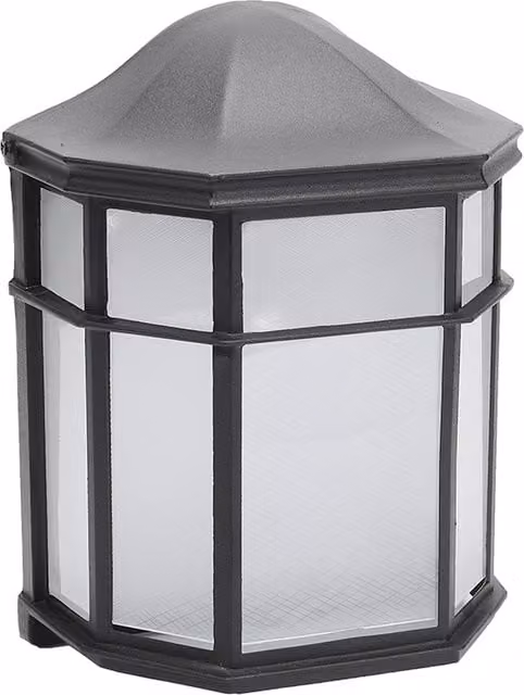 Living Star Vintage Black Metal and Glass Outdoor Wall Lantern