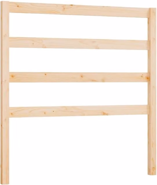 Berkfield Home Rustic Solid Pine Bed Headboard in Beige, W/D/H: 95 x 4 x 100 cm – 1