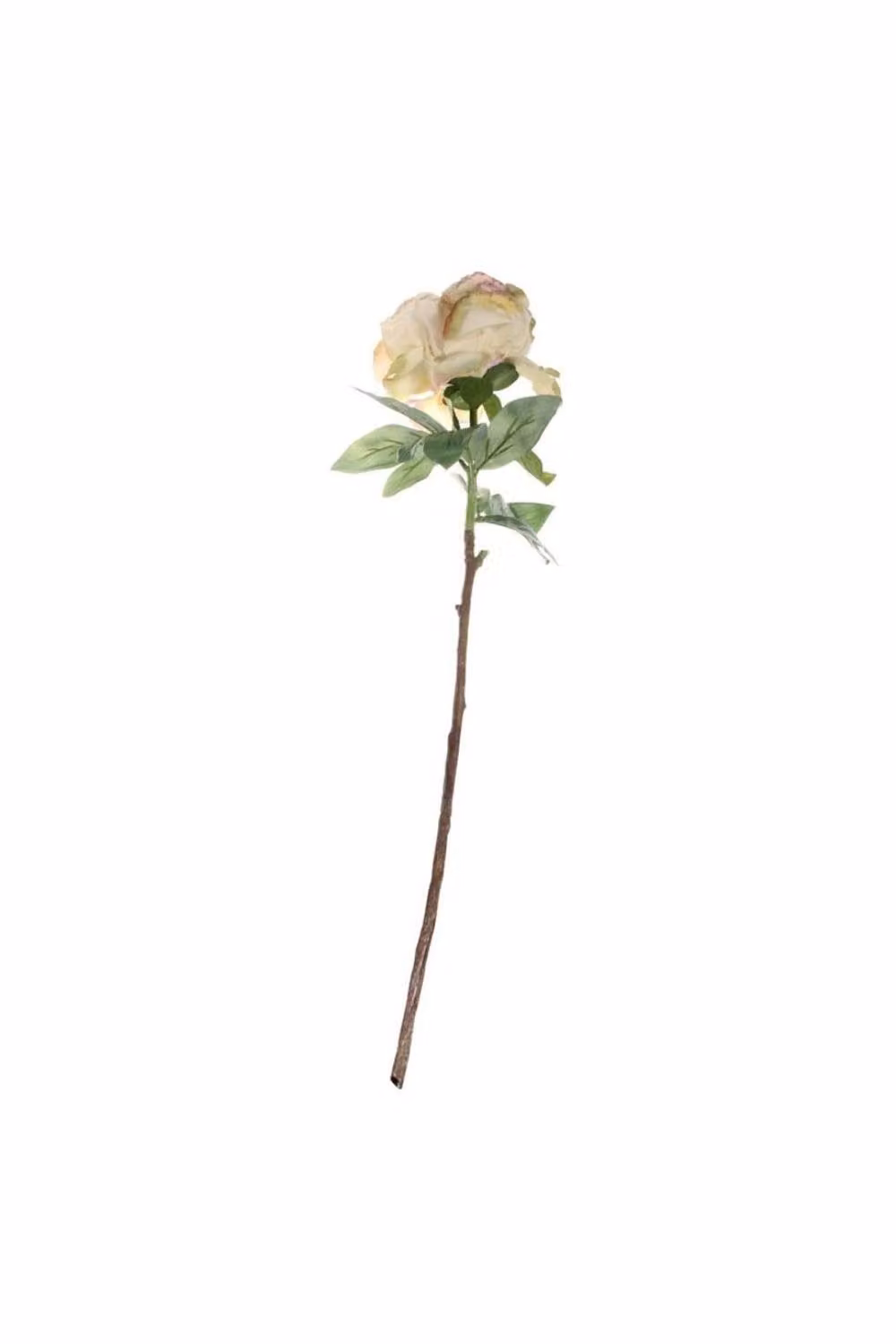 KDMD Single Peony Cream Blush Artificial Flowers in Pink and Beige, Height: 71 cm – 2