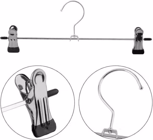 VOGREX 20 Pack Non-slip Metal Coat Hangers in Silver
