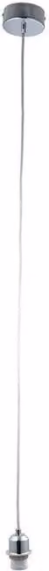 Loops Chrome Hanging Ceiling Pendant Light with Adjustable Cable and E27 Bulb Holder