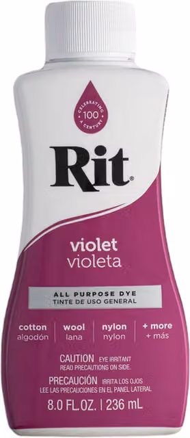 Rit All Purpose Fabric Liquid Dye for Natural Fibres in Purple