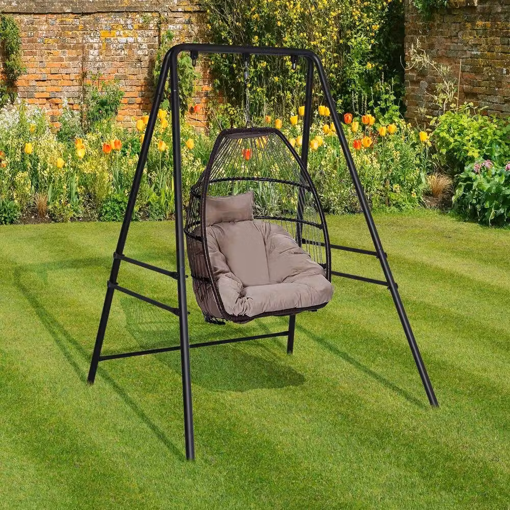 Kelvenix A-Frame Metal Hammock Stand for Hanging Chairs in Matt Black – 3