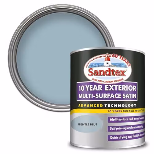 Sandtex Multi Surface Satin Paint, Blue, 750ml