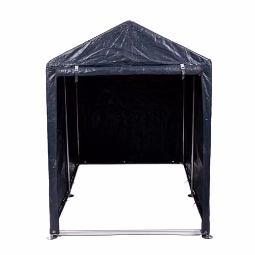 Garden Gear Grey Heavy Duty Portable Storage Shed with Galvanised Steel Frame and Waterproof Polyethylene Apex Roof, W/D/H: 121.92 x 182.88 x 165 cm – 5