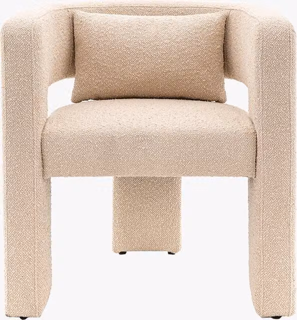 Perch & Parrow Beige Bouclé Tub Armchair