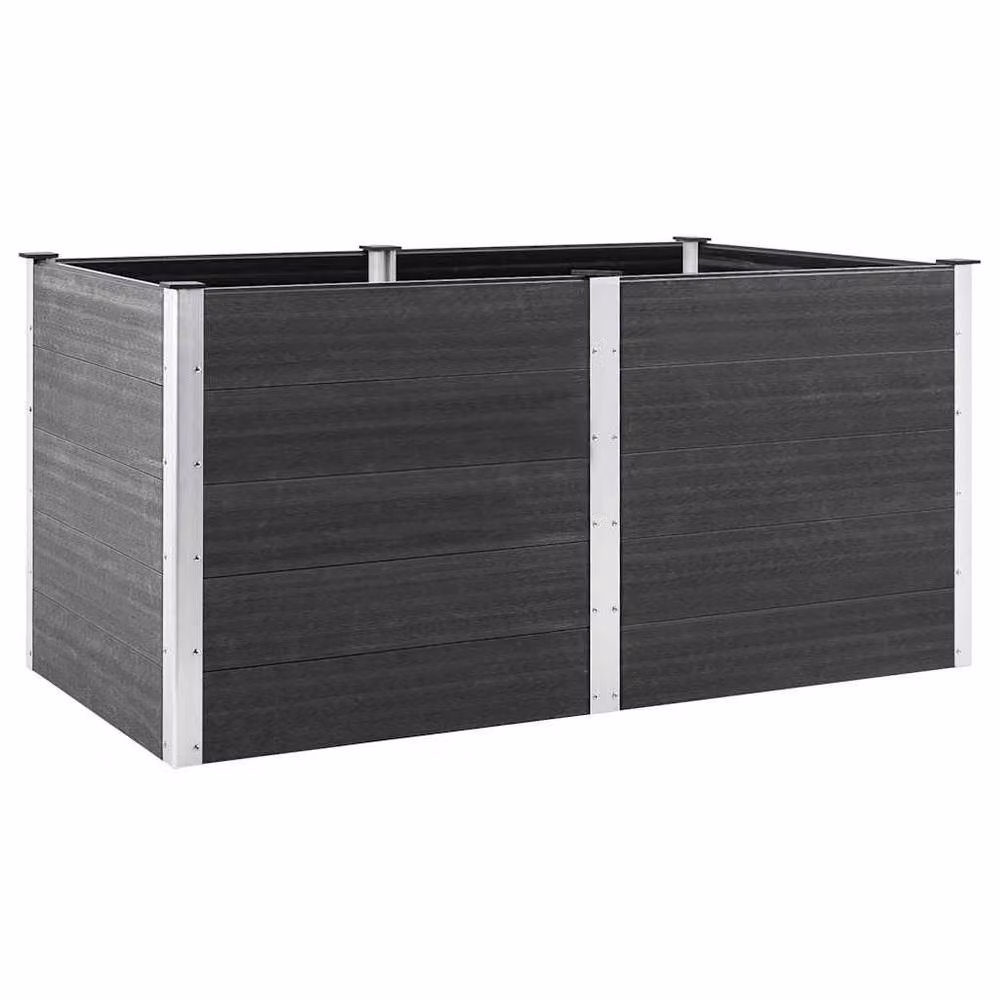 Berkfield Home Garden Grey WPC Raised Bed W/D/H: 200 x 100 x 91 cm – 2