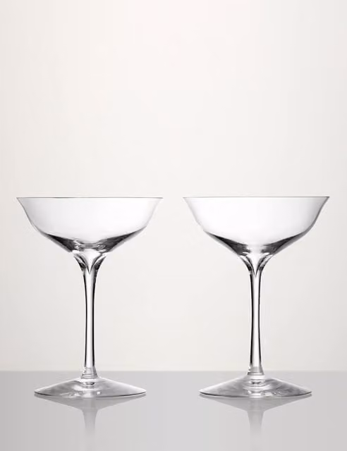 Waterford Elegance Belle Crystal Cocktail Coupes, Set of 2, Clear