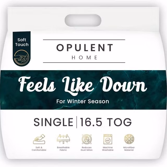 Opulent Home White 15.0 Tog Winter Duvet