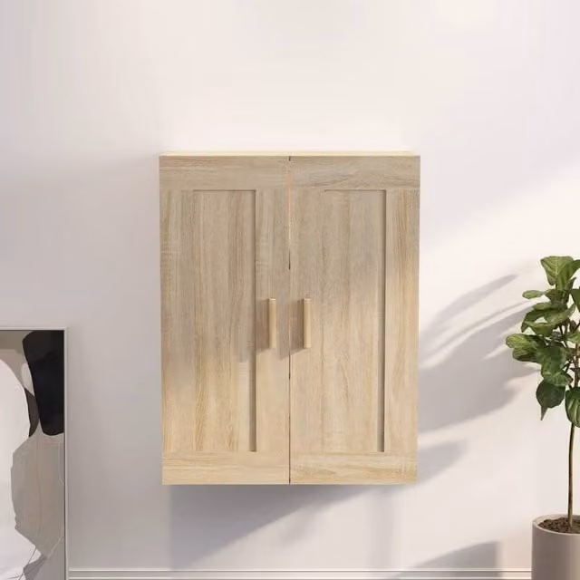 Berkfield Home Wall Cabinet in Sonoma Oak Brown, W: 69.5 cm, D: 32.5 cm, H: 90 cm