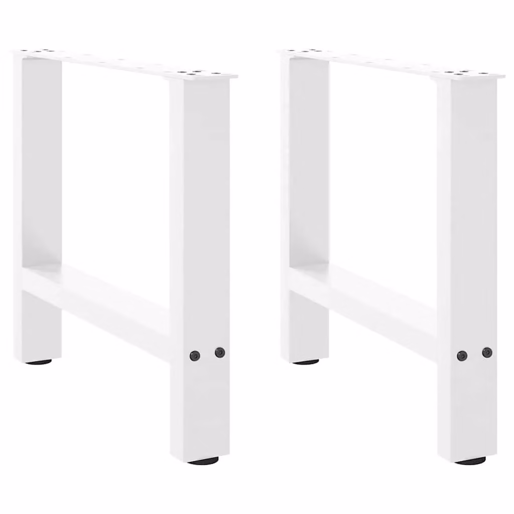 Berkfield Home White Steel Coffee Table Legs, 2 Pieces, H: 50 cm, W: 42.5-43 cm
