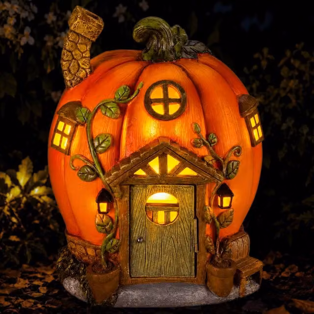 Marco Paul Orange Pumpkin Solar Colour Changing LED Fairy House Night Light