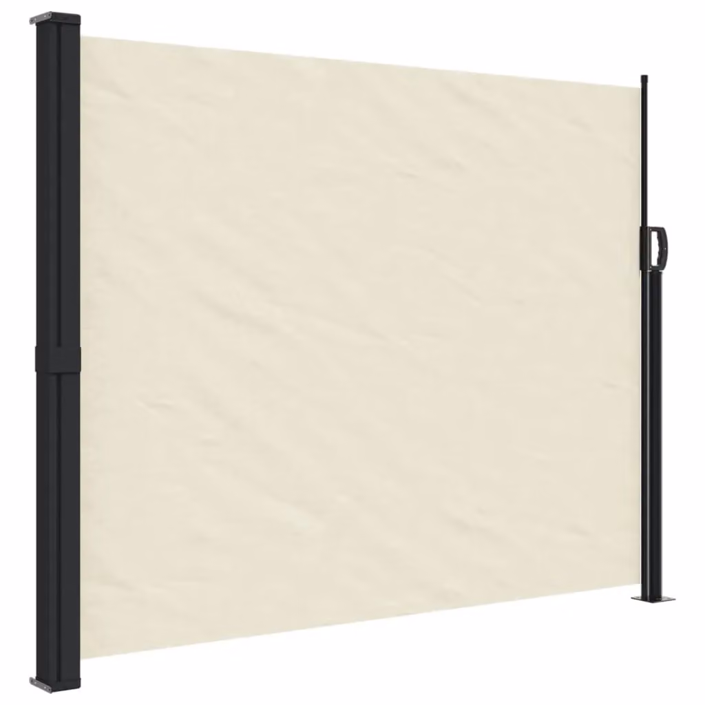 Berkfield Home Retractable Side Awning in Beige, Manual Pull, Wall-Mounted, Polyester, W/H: 160 x 600 cm – 2