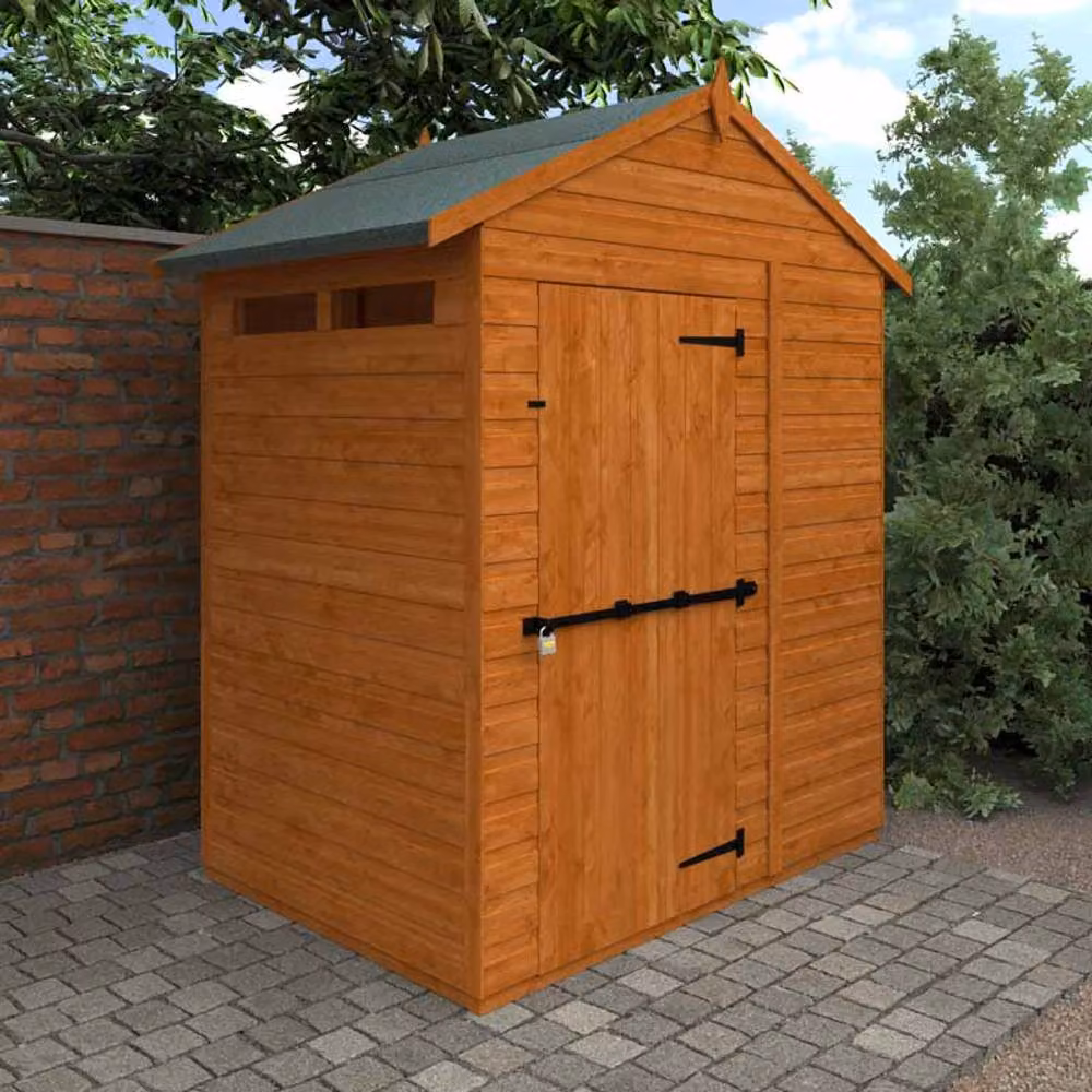 Buttercup Farm 4x6 Flex Apex Security Wooden Chicken Coop in Burnt Orange, W175 x D123.8 x H23.32 cm – 2