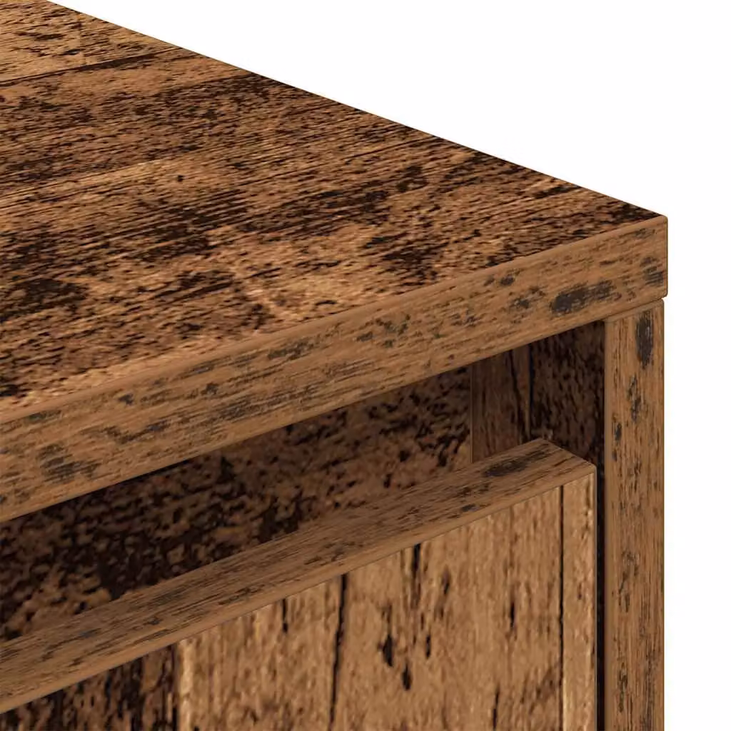 Berkfield Home Rustic TV Cabinet with Integrated LED Lights in Brown, W/D/H: 100 x 41 x 50 cm – 5