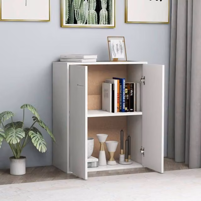 Berkfield Home Modern White Matt Wall Mounted Sideboard, W/D/H: 60 x 30 x 75 cm
