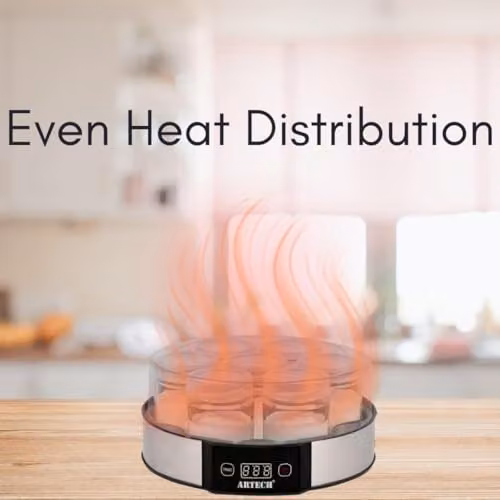 Almineez Digital Automatic Yoghurt Maker in Black with 7 x 180ml Glass Jars – 4