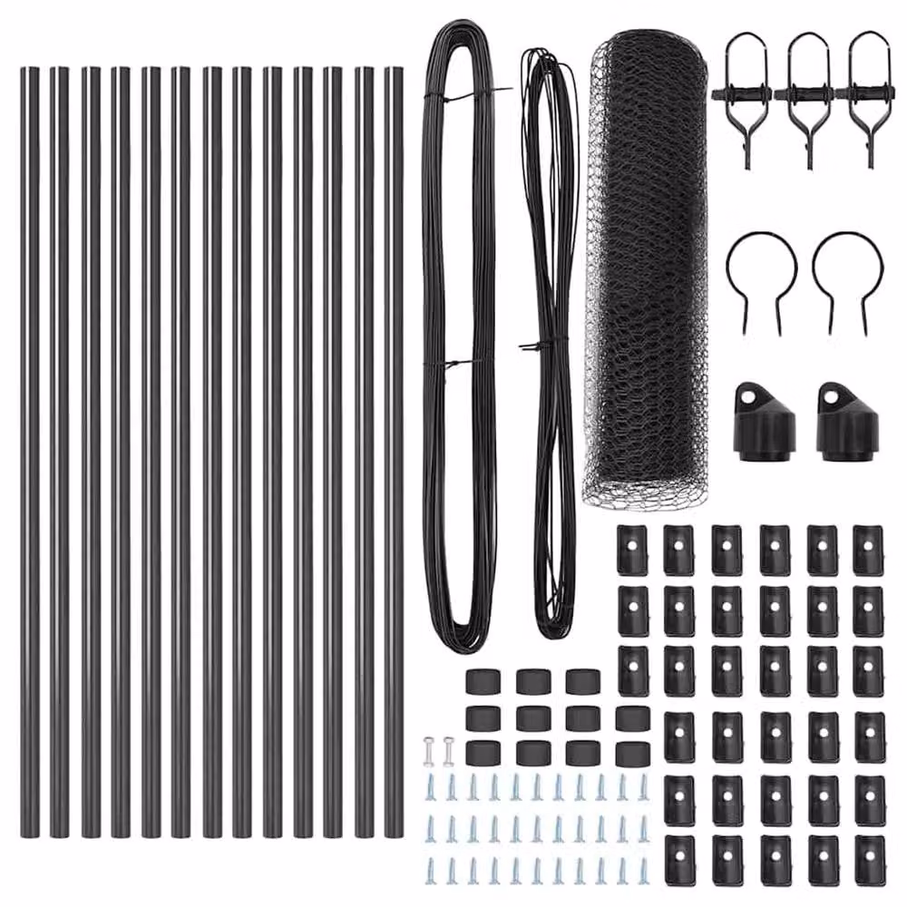 Berkfield Home Grey Powder-Coated Steel Hexagon Fence, H: 0.8 m x L: 25 m – 5