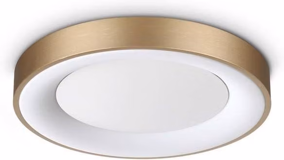 Netlighting Planet Integrated LED Semi Flush Ceiling Light in Bronze, Diameter: 40 cm, 1850lm, 3000K Warm White
