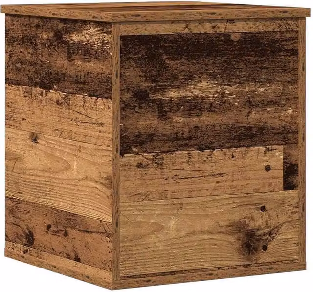 Berkfield Home Old Wood Storage Box in Brown, W/D/H: 40 x 42 x 46 cm – 1