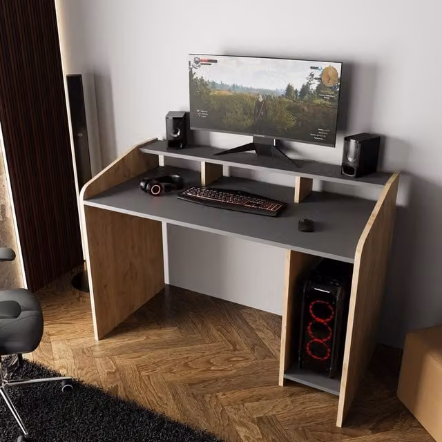 Bimossa Nova PC Gaming Desk in Anthracite Grey