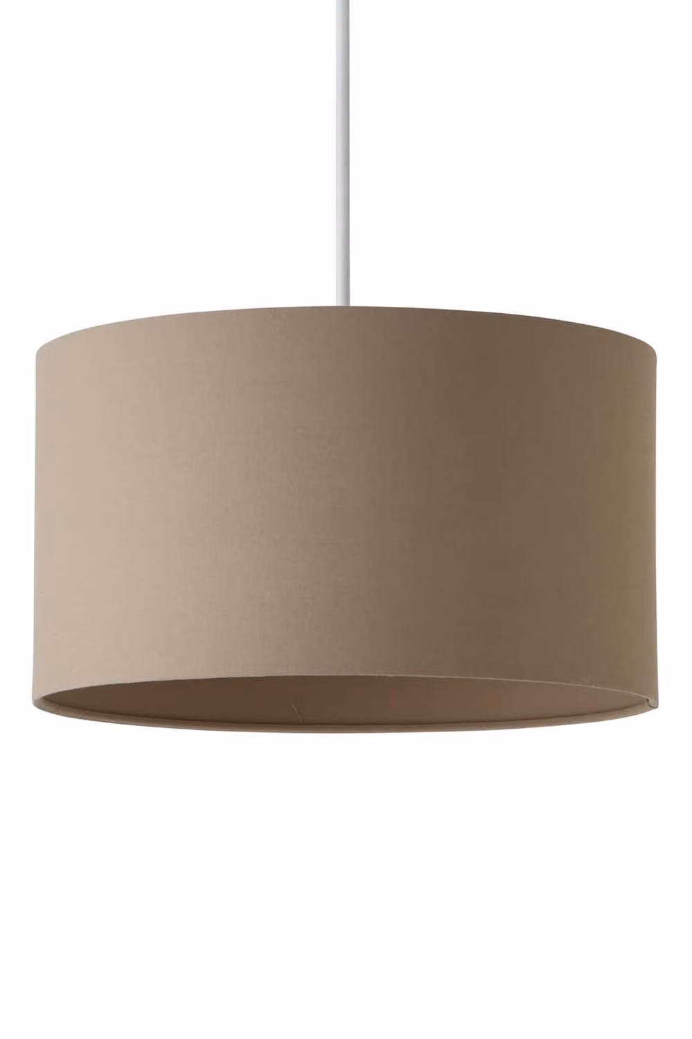 ValueLights Reni Small Fabric Drum Ceiling Lamp Shade in Beige, Diameter: 25 cm – 3